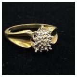 10K Gold Ring w/ Small Diamond, 2.75g, One center