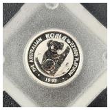 1993 Australia 1/20th oz Platinum $5 Koala Coin