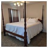 Modern Four-Poster Bed & Bedding