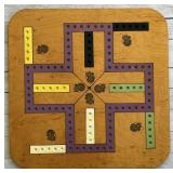 Large Handmade Wahoo Wood Game Board Vintage