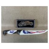 Eagle Rider  & Eagle w/ American Flag Knives