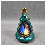 Vintage Limoges Nativity Tree Trinket Box