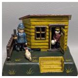 Vintage Cast Iron Cops & Robbers Mechanical Bank:
