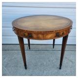 Antique French Inlaid Game Table Missing 1 Foot