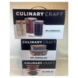 Culinary Craft Storage & Bowl Sets w/Bamboo  NIB
