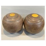 Vintage Wood Lawn Bowling Balls