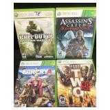 4 XBOX 360 GAMES CALL OF DUTY 4, ASSASSINS CREED