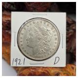 1921 D Morgan Silver Dollar