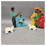 Hand Painted Iron Nativity Set, Haiti