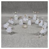 Vintage Blown Glass Nativity Set