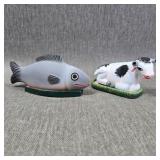 Vintage Miniature Covered Pottery Nativities