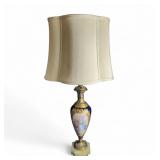 Sevres French Painted Porcelain & Champleve Lamp