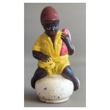 Cast Iron Black Americana Coin Bank Boy Sitting