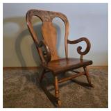 Vintage Maple Baloon Back Rocking Chair