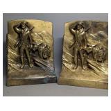 Vintage Brass Finished Bookends