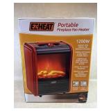 EZ Heat Portable Fireplacd Fan Heater 1200W NIB