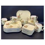 Weil Ware Yellow Rose CA Pottery Dishware 32 Pcs.