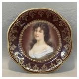 Royal Vienna porcelain Portrait Plate , Mignon
