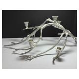 20" Naturalistic Branch Candelabra Silvery Cast