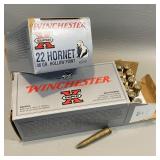 Winchester 22 Hornet Ammunition , 2 Boxes, 100