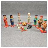 Vintage Handcrafted Nativity Set