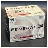 Federal 22 LR Ammunition, 1 Box 325 Rounds