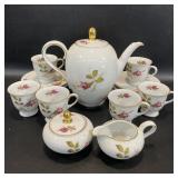 Eschenbach Bavaria Germany Rose Demitasse Tea Set