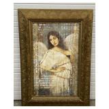 Large Antique Picture Frame , Gesso on Wood,