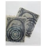 2- 1861 2 CENT US POSTAGE STAMPS