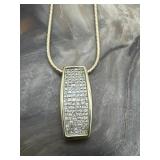 14K & Diamonds Pendant & 14K Italy Gold Chain