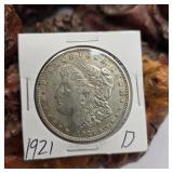 1921 D Morgan Silver Dollar
