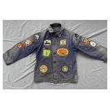 Vintage Menï¿½s Jean Jacket w Gun Club Patches AR