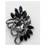 VTG. STYLE TEARDROP RHINESTONE BROOCH PIN