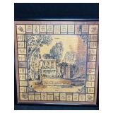 ROCKSOPOLY MONOPOLY-STYLE BOARD FRAMED FOR WALL