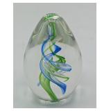 DYNASTY GALLERY TWISTED EGG BLOWN GLASS