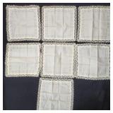 7 Antique Belgian Lace Napkins Handmade