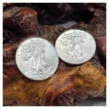 Two 2017 Silver Eagles