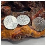 Three 2017 Silver Eagles