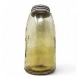 Antique Quart & a Half Honey Yellow Mason Jar