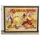 Vintage English Theater Poster Babes in the Wood