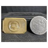 2 BELL TELEPHONE BELT BUCKLES