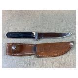 Vintage Queen Steel Hunting Knife & Sheath