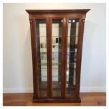 Vtg Pulaski Cherry Lighted Mirrored Curio Display