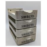 STOKES SYSTEM $100 HALF DOLLAR TRAYS SET OF 4