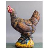 Vintage Rooster Chicken Cast Iron Coin Bank