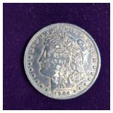1904 O Morgan Silver Dollar