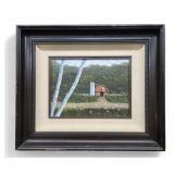 G. Von Trier Original Oil On Board "The Farm"