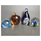 Collection Of Art Glass Paperweights