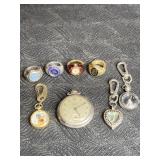 WESTCLOX SCOTTY POCKET WATCH W/ RING & BELT CLIP