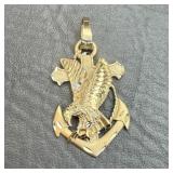 Eagle w/ Anchor Pendant Tested as 18k/ 22k on KEE